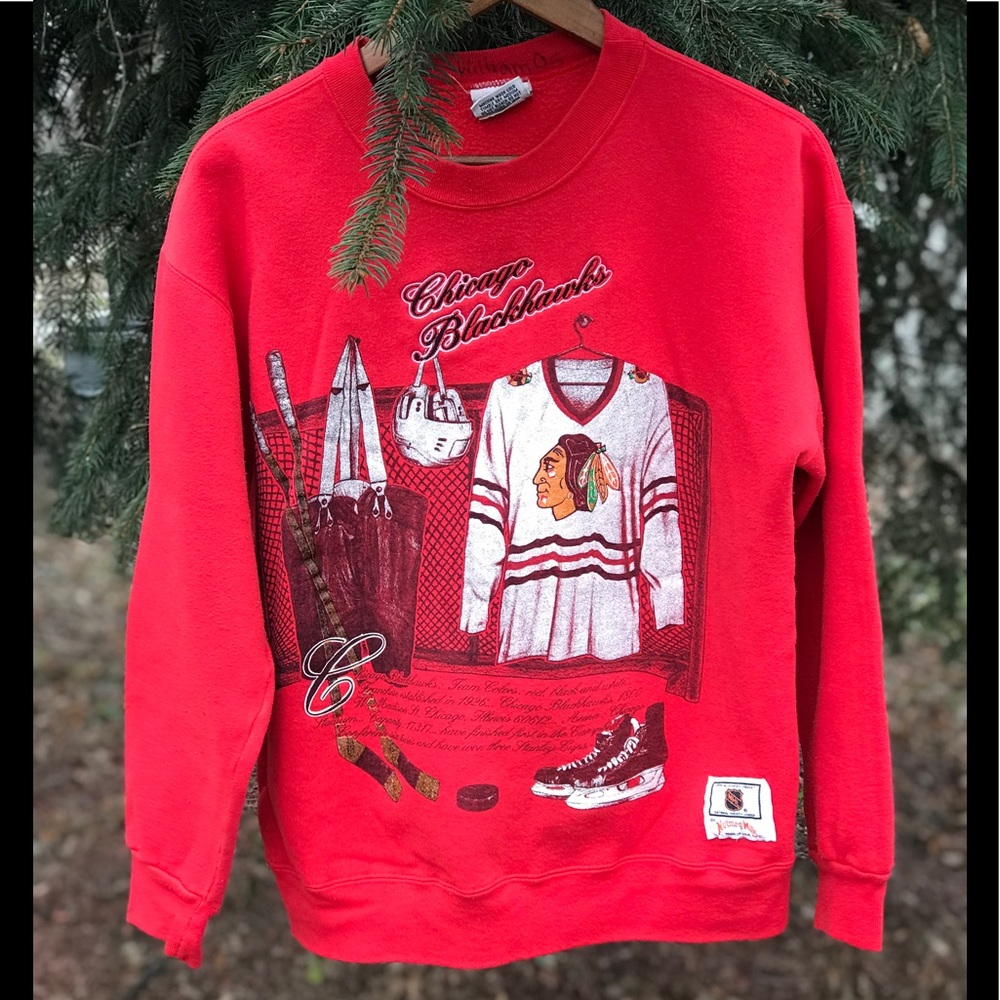 Vintage Nutmeg Mills Chicago Blackhawks Crewneck